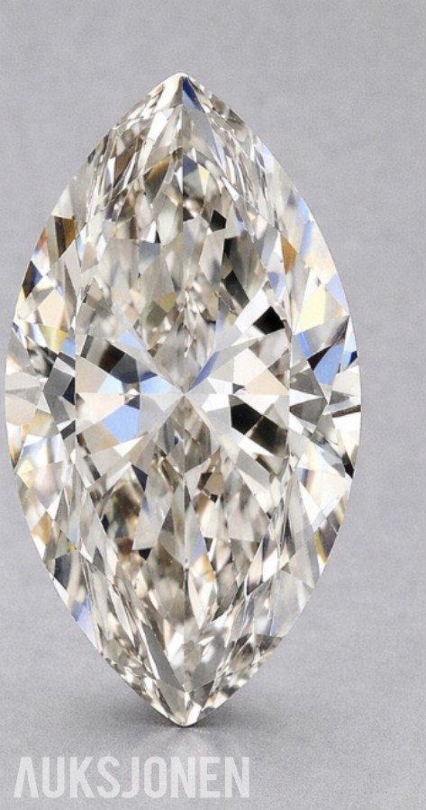 (GIA) 0.50CT HØYKVALITETS MARQUISESLIPT NATURLIG DIAMANT. J/VS2.